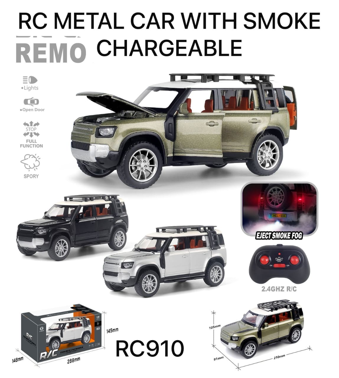 defender rc smoke