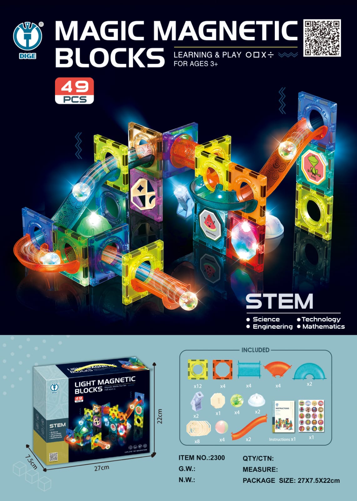 magnetic block 49 pc